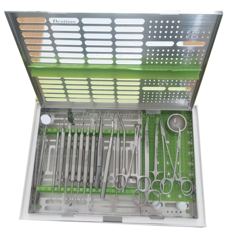 Dentium Oralchirurgie Kit 18-teiliges Zahnimplantat Chirurgie Set Basis Instrumentenset